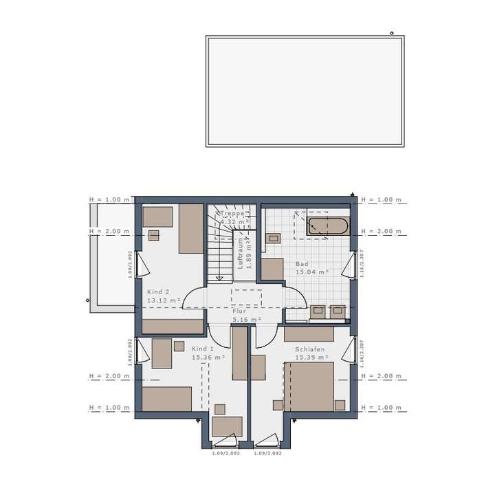 Grundriss Obergeschoss