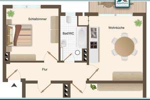 Top saniert. Top Lage. 3 Zimmer mit Balkon in der Wüste – 49080 Wüste, Osnabrück – Vorschaubild 9