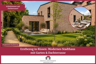 Erstbezug in Rissen: Modernes Stadthaus mit Garten & Dachterrasse