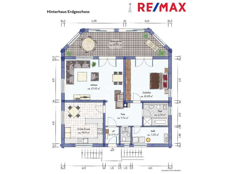Hinterhaus, Grundriss Erdgesch