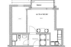 Wertstabile 2-Zimmer-Wohnung in gefragter Lage mit ca. 4 % Rendite – ideal für Kapitalanleger – Die vollständige Adresse der Immobilie erhältst du vom Anbieter., 4329 Heiterblick, Leipzig – Vorschaubild 8