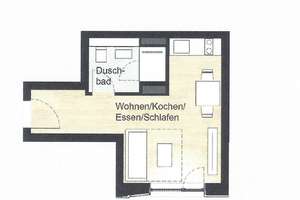 Zweitbezug, Geschmackvolle Wohnung mit einem Raum und Einbauküche in Nürnberg – Ostendstraße 121, 90482 Mögeldorf, Nürnberg – Vorschaubild 5