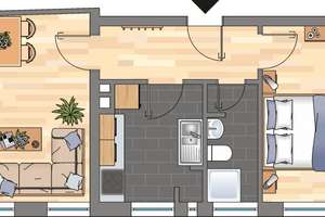 Gemütliche 2-Zimmer-Altbauwohnung in Kiel – 45,38 m² mit Dielenboden und Tageslichtbad – Ostring 76, 24143 Gaarden-Süd und Kronsburg, Kiel – Vorschaubild 7