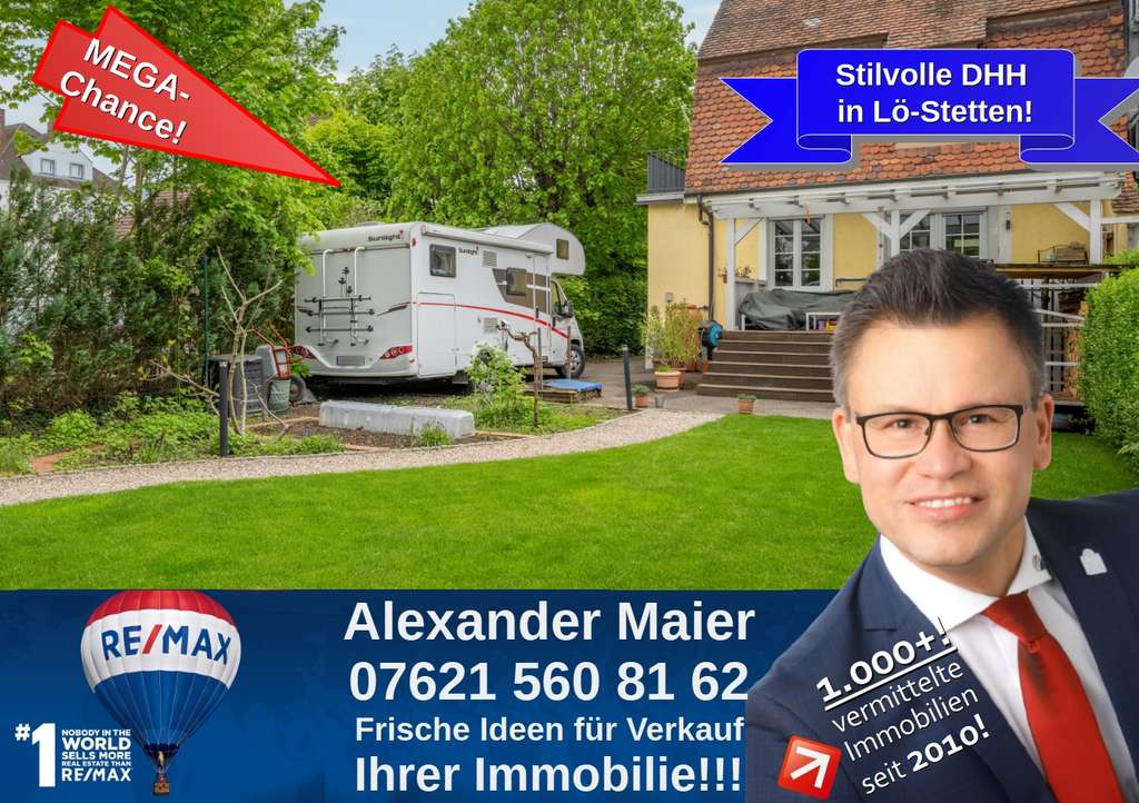 Charmante Doppelhaushälfte mit großem Garten in Toplage von Lörrach-Stetten
