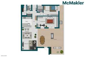 Haus im Haus: Attraktive 3-Zimmer Terrassenwohnung mit Garage, Stellplatz und großer Terrasse – 70195 Botnang-Ost, Stuttgart – Vorschaubild 15