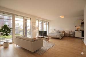 Lichtdurchflutete 1-Zimmer-Wohnung mit Loggia in ruhiger, grüner Lage – Lohbekstieg 32a, 22529 Lokstedt, Hamburg – Vorschaubild 2