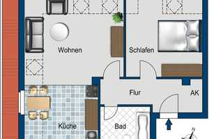 Faszinierende Aussicht - 2 Zimmer Wohnung elbnah – Elbvillenweg 5E, 1139 Dresden – Vorschaubild 2