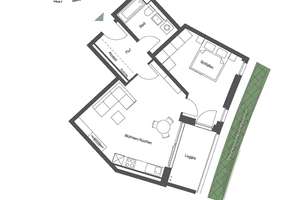 2-Zimmer Wohnung mit offener Wohnküche und Loggia – Fritz-Bauer-Straße 28, 81249 Aubing-Süd, München – Vorschaubild 3