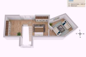 MAISONETTE IM DACHGESCHOSS + 2,5 RAUM VERMIETET + 2 TIEFGARAGENPLÄTZE – Lutherstraße 9a, 4315 Neustadt-Neuschönefeld, Leipzig – Vorschaubild 3