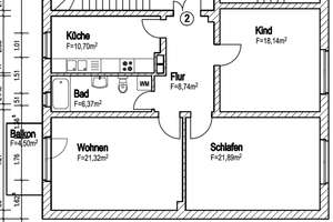EG 3 Zi.-TOP Lage Schelfstadt, sanierter Altbau,sehr hell ,S/W Balkon,neue EBK – Jahnstrasse 13, 19055 Schelfstadt, Schwerin – Vorschaubild 16