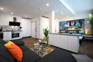Modernes 1-Zimmer-Penthouse-Wohnung, komfortabel ausgestattet, Innenstadt Offenbach – 63065 Hochschule für Gestaltung, Offenbach am Main – Vorschaubild 4