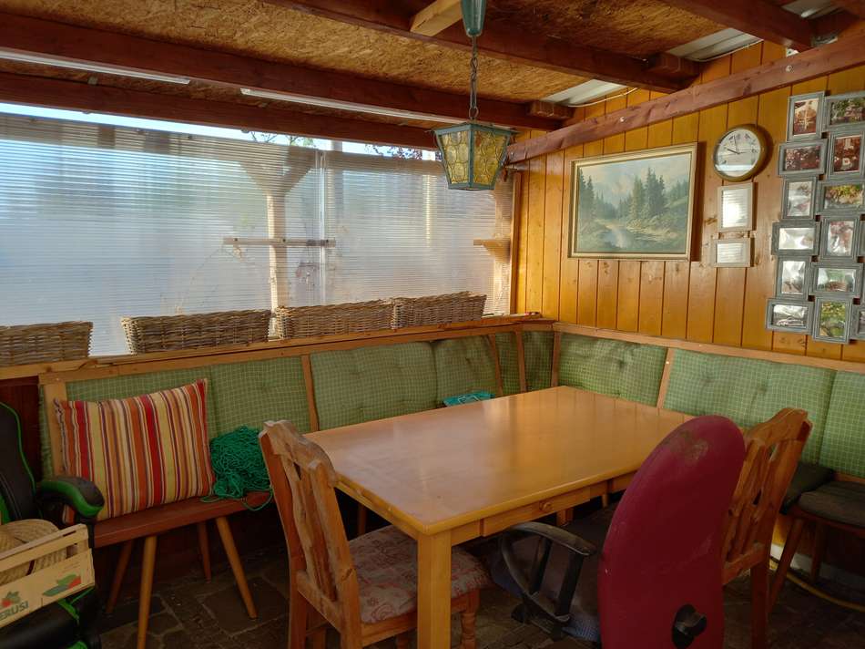 überdachter Sitzplatz