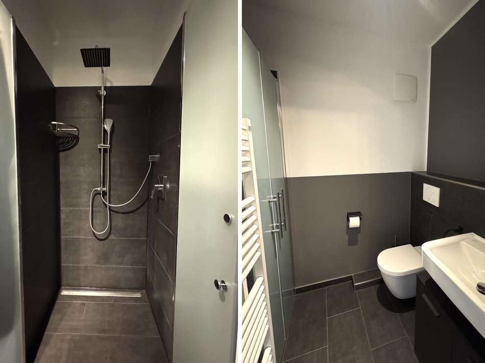 Badezimmer mit Regendusche