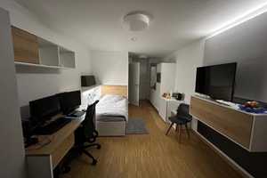 Studenten-Apartment, vollmöbliert mit Balkon und Einbauküche – Birkenauer Straße 49, 68309 Mannheim – Vorschaubild 1