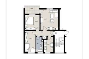 modernisierte 3-Zimmer-Wohnung mit Loggia im 3.OG ohne Aufzug – Homberger Straße 21, 47804 Benrad-Süd, Krefeld – Vorschaubild 2
