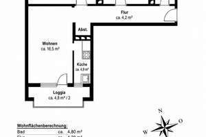3-Zimmer-Wohnung mit Süd/West-Loggia / Isarnah * U-Bahnnah * Guter Schnitt * – Die vollständige Adresse der Immobilie erhältst du vom Anbieter., 81371 Sendlinger Feld, München – Vorschaubild 23