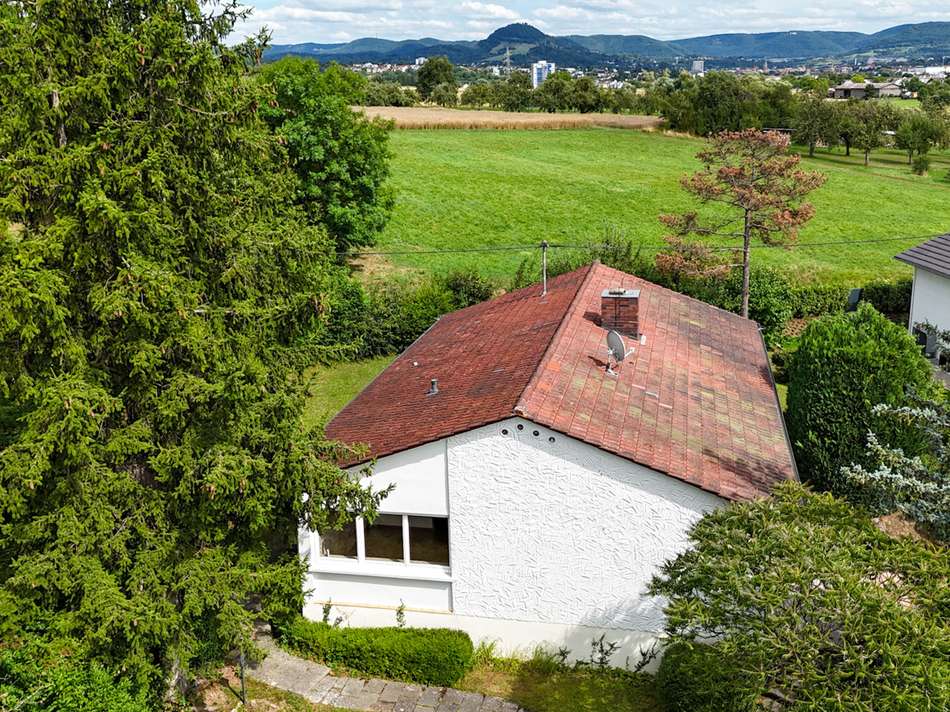 Drohnenaufnahme ins Grüne