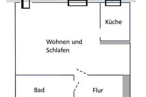 Modernisierte Wohnung mit einem Zimmer sowie Balkon und EBK in Regensburg