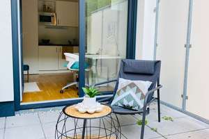 Möblierte 1-Raum-Terrassenwohnung inkl. Strom , WLAN, TG – Steinhauser Straße 3, 81677 Steinhausen, München – Vorschaubild 5