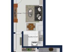 Charmante 1-Zimmer-Erdgeschosswohnung mit Balkon in Bruchsal – Die vollständige Adresse der Immobilie erhältst du vom Anbieter., 76646 Bruchsal – Vorschaubild 3
