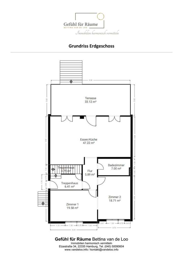 Erdgeschoss Grundriss mit Logo