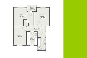 Zentral gelegene 3-Zimmerwohnung mit Küche und Balkon – Die vollständige Adresse der Immobilie erhältst du vom Anbieter., 85053 Südost, Ingolstadt – Vorschaubild 8