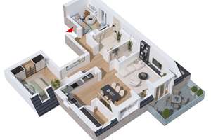 Großzügige barrierefreie 3-Zi-Wohnung in Münster Albachten neuwertig mit Gäste-WC und PKW-Stellplatz – Die vollständige Adresse der Immobilie erhältst du vom Anbieter., 48163 Albachten, Münster – Vorschaubild 44