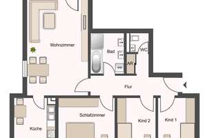 Hier können Sie einziehen! gemütliche 4 ZKB-Wohnung mit Dachterrasse und TG-Stellplatz! – Die vollständige Adresse der Immobilie erhältst du vom Anbieter., 86167 Lechhausen-Ost, Augsburg – Vorschaubild 28