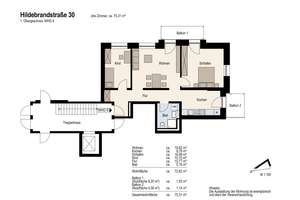 Gut geschnittene Drei-Zimmer-Wohnung mit zwei Balkonen – Hildebrandstraße 30, 76227 Durlach, Karlsruhe – Vorschaubild 15