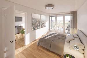 Kleine Oase, große Aussicht: Gemütliche 2-Zimmer-Wohnung mit Weitblick – An den Rheinwiesen 8-16, 55120 Neustadt, Mainz – Vorschaubild 2