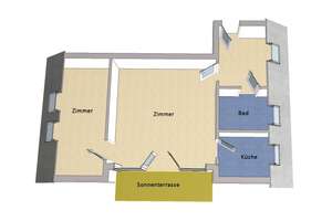 IMMOBERLIN.DE - Top-Lage! Helle 2-Zimmer-Wohnung mit Sonnenterrasse in Steglitz – Die vollständige Adresse der Immobilie erhältst du vom Anbieter., 12247 Steglitz, Berlin – Vorschaubild 6