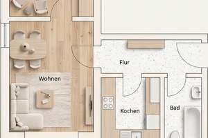 Kleine Wohnung mit privatem Garten, frisch renoviert und bequem im Erdgeschoss – Wiesengrund 15, 45357 Dellwig, Essen – Vorschaubild 9