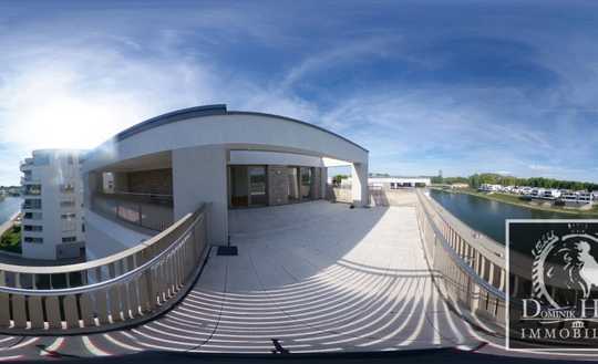 Penthouse mit Rheinblick in Ludwigshafen Süd mit riesiger Terrasse + 2 Tiefgaragenstellplätze