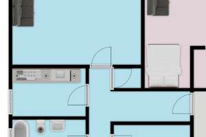 Helle 3 ZKDB, Balkon in gepfelgtem Haus, Bad mit großen Fenster – Potsdamer Str. 13, 47800 Bockum, Krefeld – Vorschaubild 10