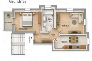 Wunderschöne 2-Zi.-Wohnung + Balkon – ideal für Paare, Singles/Studenten, Senioren – Die vollständige Adresse der Immobilie erhältst du vom Anbieter., 1277 Striesen-Ost, Dresden – Vorschaubild 10