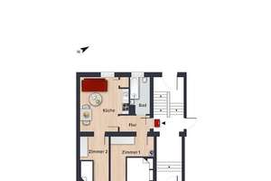 Kleine Wohnung im Erdgeschoss mit Tageslichtbad // EG Links – Lönsstr. 9, 38440 Stadtmitte (Ortsteil), Wolfsburg – Vorschaubild 5