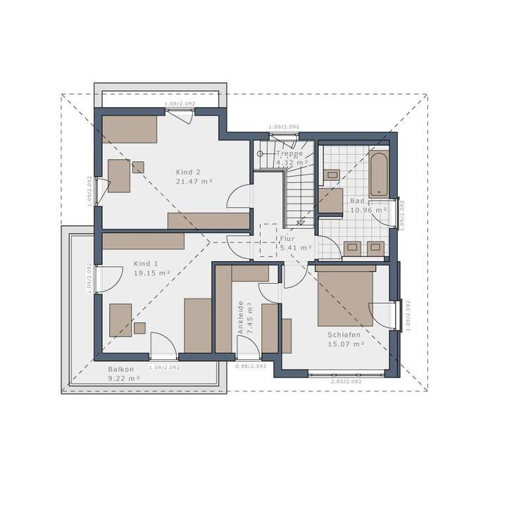 Grundriss Obergeschoss