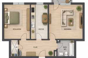 Helle 2-Zimmer-Wohnung mit Balkon und Blick ins Grüne – Moselstraße 15, 45217 Kettwig, Essen – Vorschaubild 11