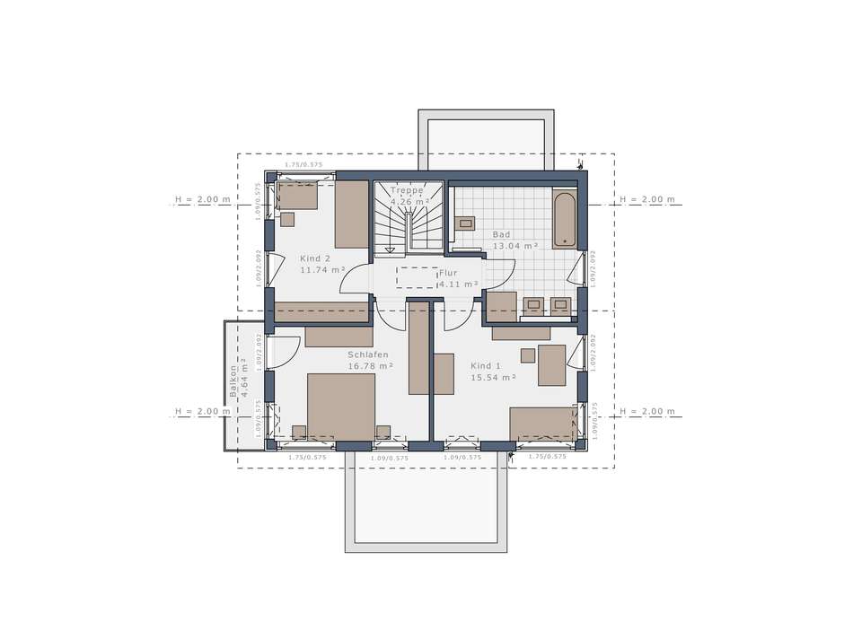 Grundriss Obergeschoss