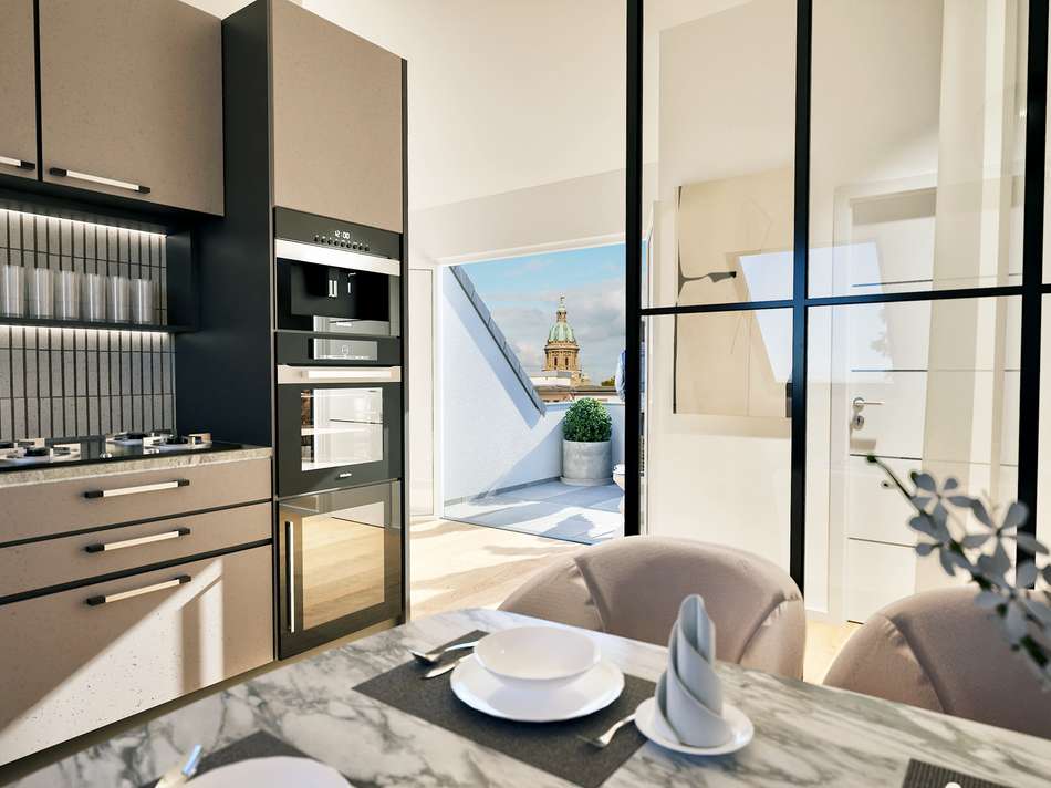 Blick zur Loggia - Visualisier