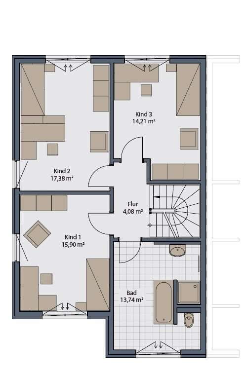 Grundriss Obergeschoss