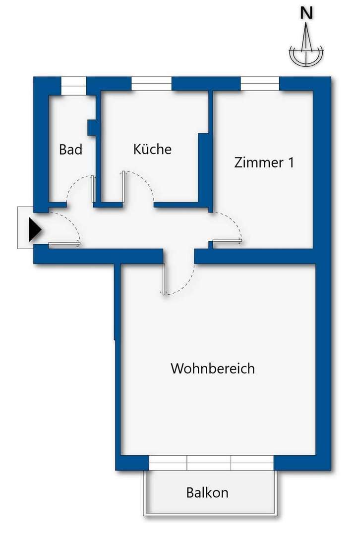 Grundrissskizze Obergeschoss L