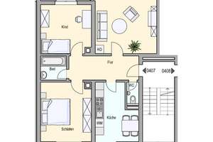3-Zimmer-Wohnung mit Balkon in Stuttgart-Birkenäcker – Die vollständige Adresse der Immobilie erhältst du vom Anbieter., 70376 Birkenäcker, Stuttgart – Vorschaubild 7