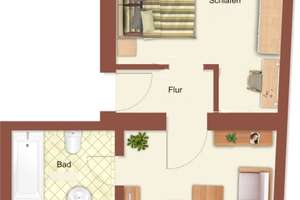 Möblierte 2-Zimmer-Wohnung mit Balkon in unmittelbarer Nähe zum Helios-Klinikum und zur Hochschule! – Die vollständige Adresse der Immobilie erhältst du vom Anbieter., 47805 Dießem/Lehmheide, Krefeld – Vorschaubild 10