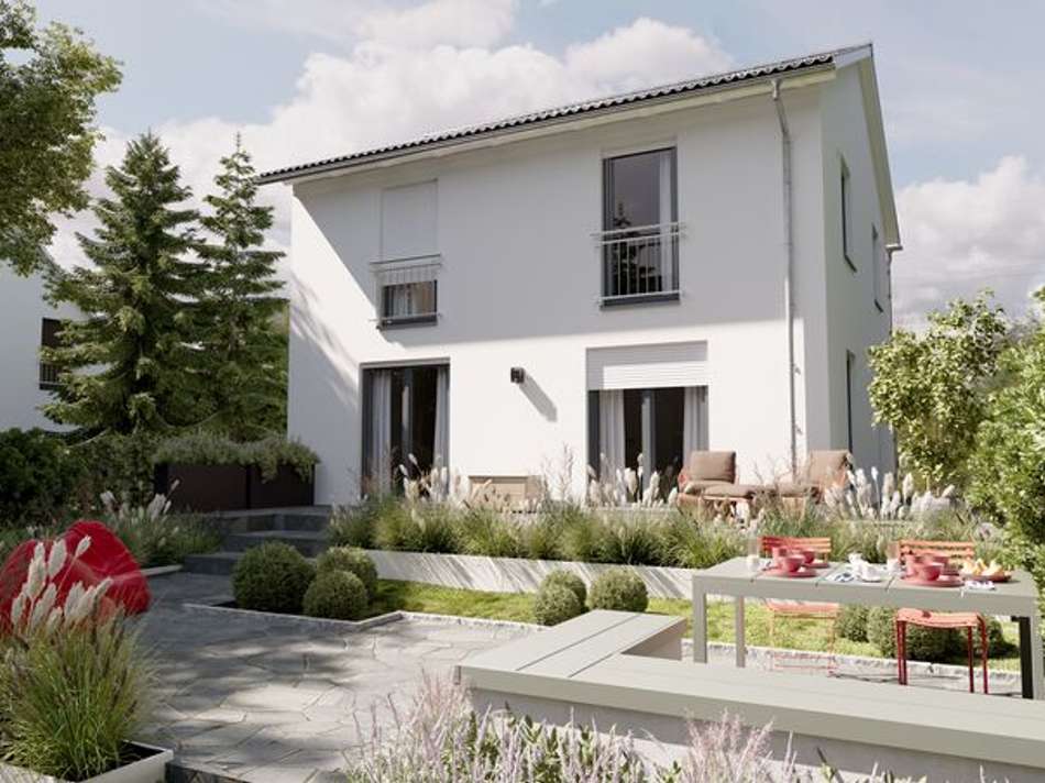 Gartenansicht Satteldach
