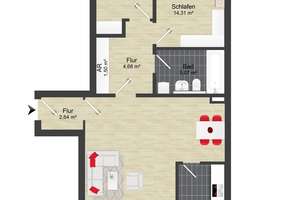 Vermietete 3-Zimmer-Wohnung mit Balkon, Personenaufzug & TG-Stellplatz – Die vollständige Adresse der Immobilie erhältst du vom Anbieter., 39124 Neue Neustadt, Magdeburg – Vorschaubild 5