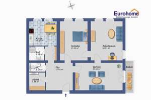 Lichtdurchflutete 3-Zimmer-Wohnung mit Balkonblick auf die Frankfurter Allee – Die vollständige Adresse der Immobilie erhältst du vom Anbieter., 10247 Friedrichshain, Berlin – Vorschaubild 9