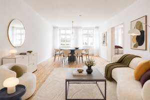 Choriner Straße: Helle 3-Zimmer-Altbauwohnung, 4. OG, separate Küche, aufgearbeitete Dielen