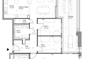 S-Killesberg | 4,5-Zi.-Neubau mit Traumblick | Energieeffizienz A+ – Die vollständige Adresse der Immobilie erhältst du vom Anbieter., 70192 Killesberg, Stuttgart – Vorschaubild 9
