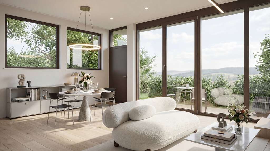 Immobilie in Bad Kötzting - Architektenwohnung am Kurpark – 2 Zimmer | Split-Level | Neubau KfW-40 - Bild 1